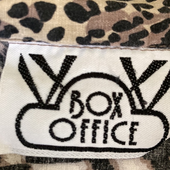 Leopard zebra cheetah animal print button down cotton top vintage 90s/80s - Picture 5 of 5